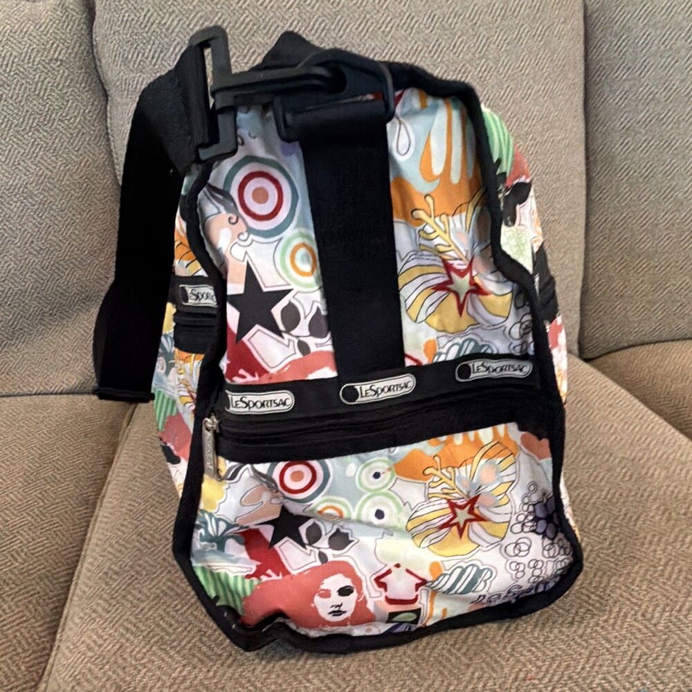 LeSportsac Women’s Large Retired Art School Print Travel Weekender Duffle Zip - Picture 3 of 15